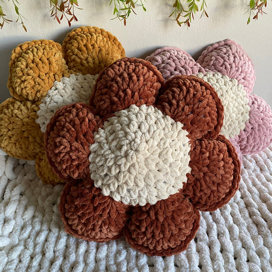 Retro Flower Pillow - made to order